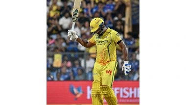 Sports News | IPL: Samson's Stunning 101 Powers CSK to 207/6, Sets Daunting 208 Target for MI in Mumbai