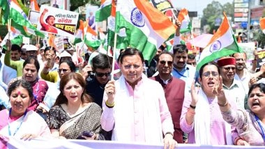 India News | Uttarakhand: CM Dhami Participates in Mahila Jan Aakrosh Rally, Slams Opposition