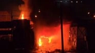 India News | Uttar Pradesh: Massive Fire Broke out at Garage in Kanpur's Eidgah Chowk