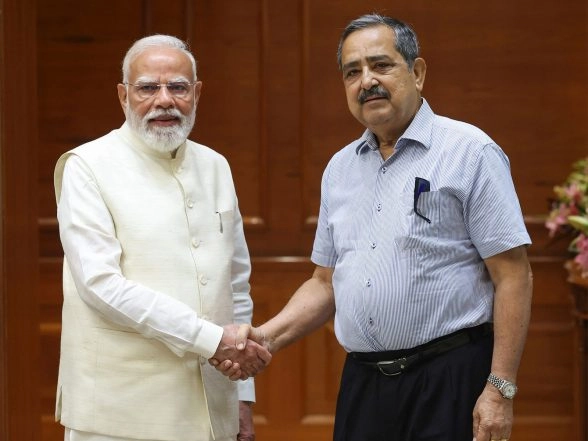Business News | New NITI Aayog Vice Chairman Ashok Lahiri Meets PM Modi a Day After Appointment