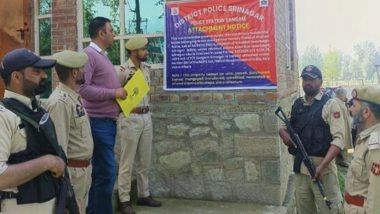 India News | Srinagar Police Attach Rs 3.5 Crore Assets of Drug Smugglers Under NDPS Act Crackdown