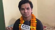 India News | Rishikesh Student Aryan Secures 2nd Rank in Uttarakhand Board Intermediate Exam, Scores 97.80%