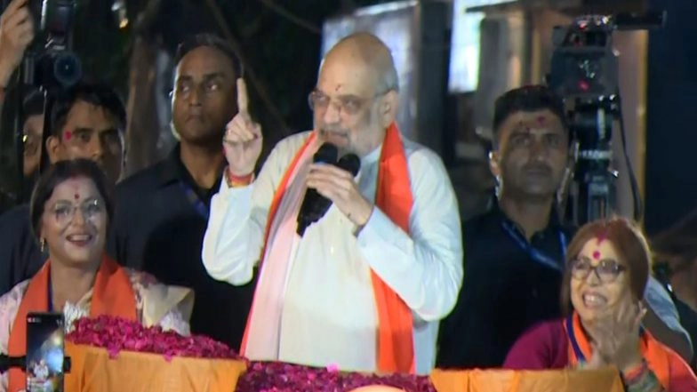 India News | Union Minister Amit Shah Holds Massive Roadshow in Tollygunge, Ahead of Second Phase of West Bengal Election