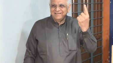 India News | Gujarat Local Body Polls: CM Bhupendra Patel Casts Vote, Urges Turnout