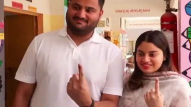 India News | Gujarat Local Body Polls: AAHL Director Jeet Adani, Diva Shah Cast Vote in Ahmedabad