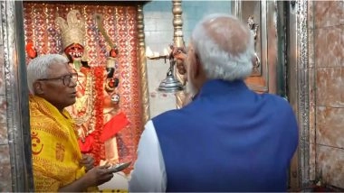 India News | PM Modi Offers Prayers at Thanthania Kalibari Ahead of Second Phase of West Bengal Polls
