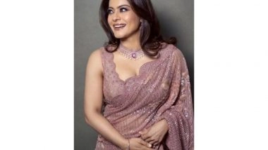 Entertainment News | Kajol Drops Stunning Pictures in Mauve Saree