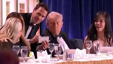 World News | Donald Trump Downplays Fear Amid White House Correspondents Shooting, Says Melania Realised 'it Was a Bullet'