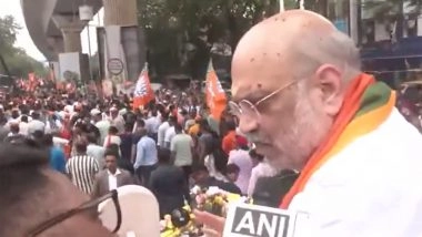 India News | Amit Shah Holds Massive Roadshow in Behala Paschim in Final Push for Bengal