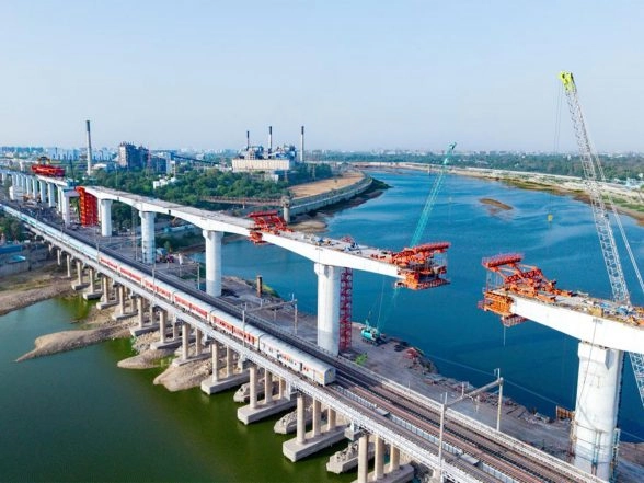 India News | Sabarmati Bridge for Bullet Train Project Progresses Steadily in Ahmedabad