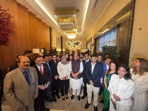 World News | Rajnath Singh Receives Warm Welcome from Indian Diaspora in Bishkek Ahead of SCO Defence Ministers' Meeting