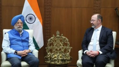 India News | Hardeep Singh Puri Meets S&P Global President Dave Ernsberger, Hold Talks on Energy Markets, Supply Chain Stability