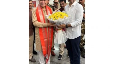 India News | Ashwini Vaishnaw Arrives in Visakhapatnam for Google Data Centre Foundation Ceremony