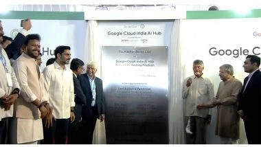Business News | Foundation Stone Laid for Google Cloud India AI Hub in Visakhapatnam Under Adani-Google-Airtel Data Centre Project