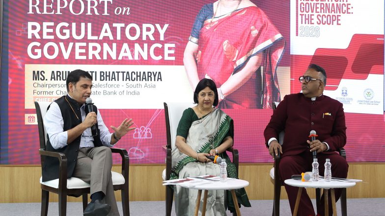 Business News | Regulations Have Become Micro In Nature, Former SBI Chairperson Arundhati Bhattacharya at the Release of Report on Regulatory Governance by JGU