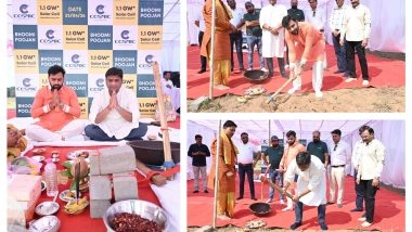 Business News | Cosmic PV Power Limited Perform Bhumi Poojan Ceremony for 1.1 GW Solar Cell Manufacturing Unit at Narmada Puram, Madhya Pradesh