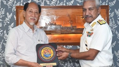 India News | Nagaland CM Neiphiu Rio Visits Indian Navy Frontline Platforms in Visakhapatnam