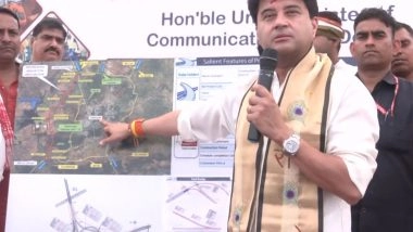 India News | Jyotiraditya Scindia Inspects Western Bypass, Gwalior Railway Station Development Works