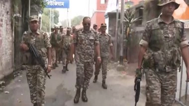 India News | CRPF Carries out Route March in Bhabanipur Ahead of Second Phase  Bengal Elections
