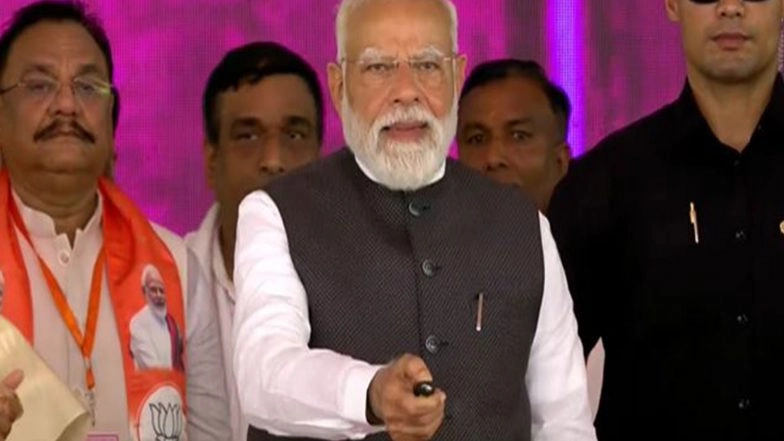 India News | UP: PM Modi Inaugurates 594-km-long Six-lane Ganga Expressway in Hardoi