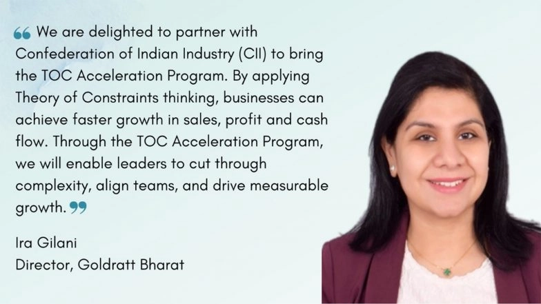 Business News | Goldratt Bharat and CII Announce Certified TOC Business Acceleration Program Starting May 20
