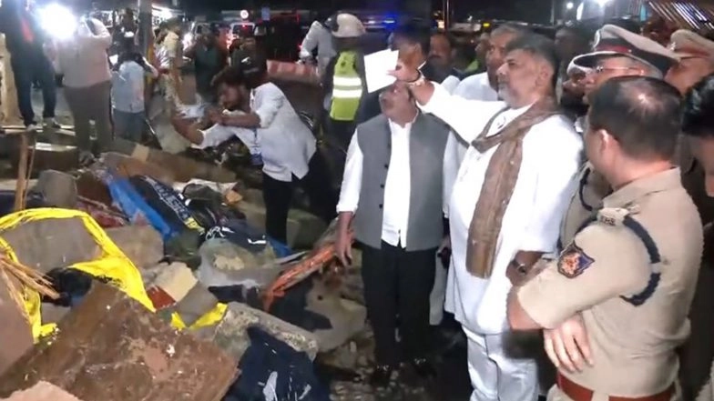 India News | DK Shivakumar Confirms Eight Rain-related Fatalities in Bengaluru; Seven Killed in Bowring Hospital Wall Collapse