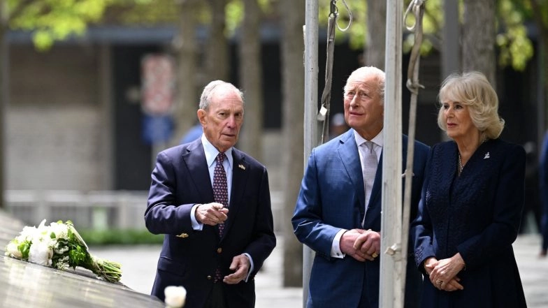 World News | King Charles, Queen Camilla Pay Tribute to 9/11 Victims at New York Memorial