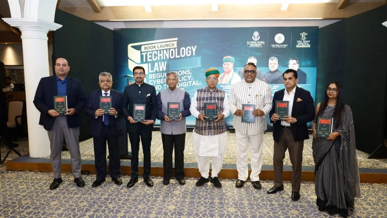 Business News | Artificial Intelligence Cannot Replace a Human Being: Arjun Ram Meghwal at JGU Book Launch on Technology Law