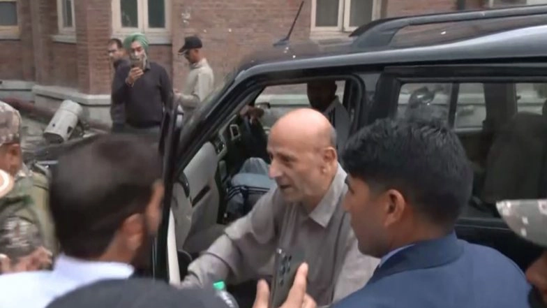 India News | J-K: Baramulla MP Abdul Rashid Sheikh, on Interim Bail, Visits SMHS Hospital to Meet Ailing Father