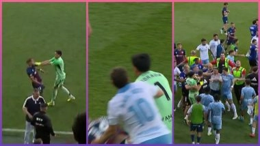 La Liga 2 Fight Video: Zaragoza Goalkeeper Esteban Andrada Punches Huesca Captain Jorge Pulido