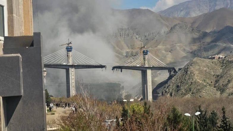 US-Israeli Strikes Hit Iran’s B1 Bridge in Karaj, 8 Civilians Killed, 95 Injured in Deadly Attack (Watch Videos)