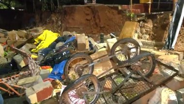 Bengaluru Wall Collapse: 7 Feared Dead As Government-Run Bowring Hospital&rsquo;s Compound Wall Collapses Amid Heavy Rain and Thunderstorm (Watch Videos)