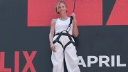 Charlize Theron Climbs Times Square Billboard After Intense Training for Netflix Thriller &lsquo;Apex&rsquo; (Watch Video)
