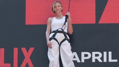 Charlize Theron Climbs Times Square Billboard After Intense Training for Netflix Thriller &lsquo;Apex&rsquo; (Watch Video)