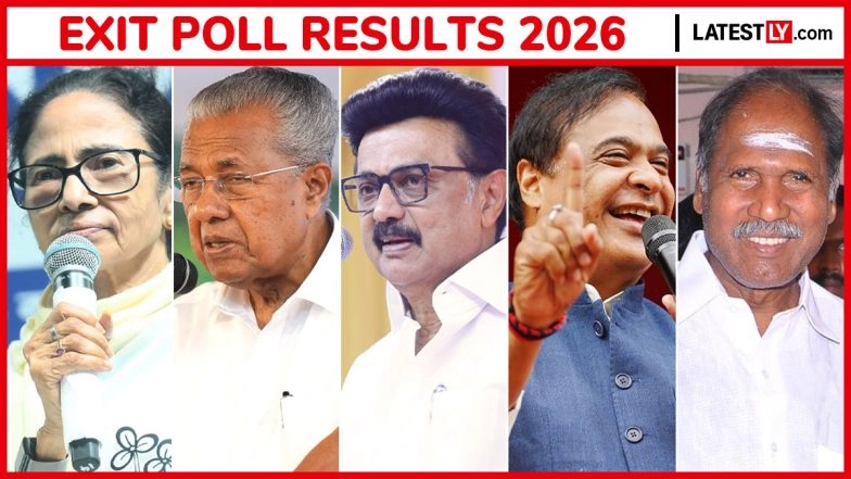 Axis My India Exit Poll Result 2026: Exit Poll Projects UDF Surge in Kerala, NDA Lead in Assam, NRC Ahead in Puducherry