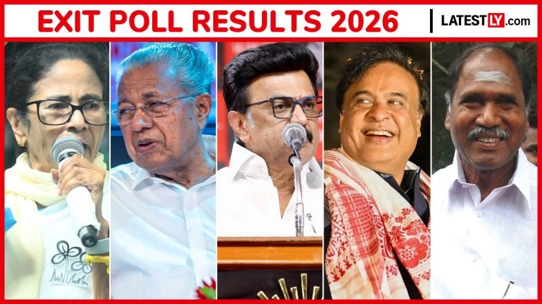 Exit Poll Results 2026 Date and Time: When Will Projections Be Released for West Bengal, Tamil Nadu, Assam, Kerala and Puducherry Assembly Elections?