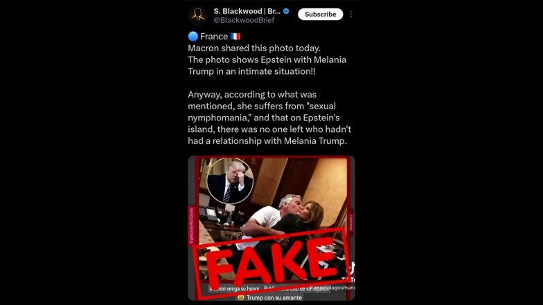 Is Viral Video of Jeffrey Epstein Kissing Melania Trump Real or Fake? Here’s the Fact Check