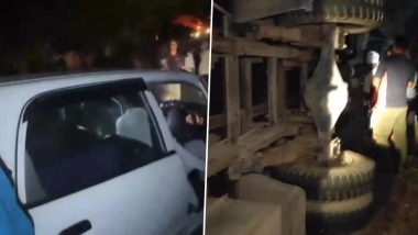 Fatehgarh Sahib Road Accident: 6 Killed, 20 Injured As Bus Carrying Devotees Overturns in Punjab (Watch Video)