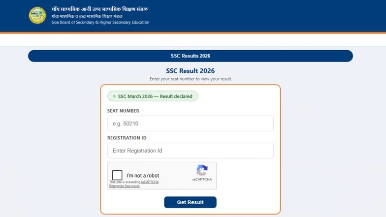 Goa Board Class 10 Result 2026 Declared at gbshse.in, Know Steps To Check Scores