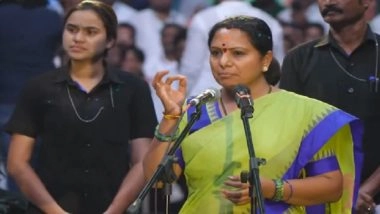 K Kavitha Launches &lsquo;Telangana Rashtra Sena (TRS)&rsquo; in Hyderabad (Watch Video)