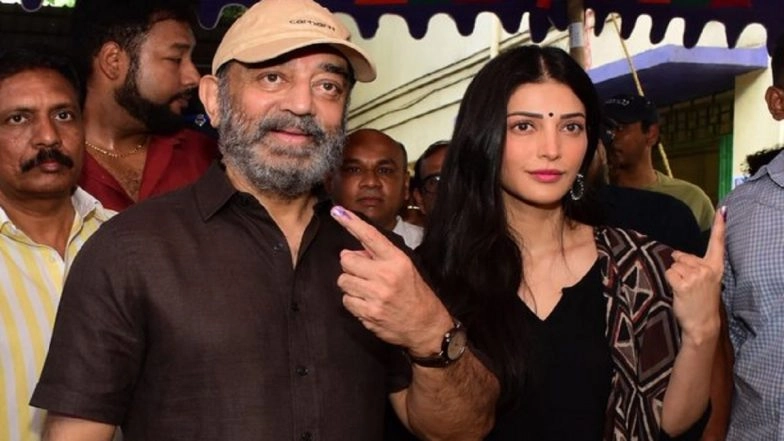 Tamil Nadu Assembly Elections 2026 Voting: Kamal Haasan Votes with Daughter Shruti Haasan, Share Inked Finger Moments on Social Media (Watch Videos)