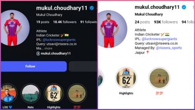 Mukul Choudhary Instagram Followers Skyrocket After Heroic IPL 2026 Knock vs KKR