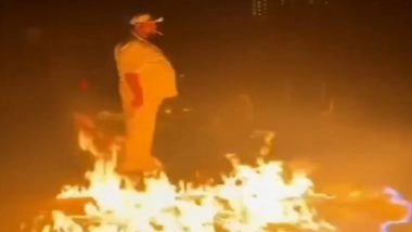 Mumbai Road Fire Video: Car Dealer Sets Road on Fire in Goregaon To Shoot Birthday Reel As He Turns 33, Arrested After Clip Goes Viral