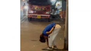 social-viral-Has 'Zombie Drug' Reached Mira Bhayandar? Viral Video of Man Standing Motionless Roadside Sparks Concerns