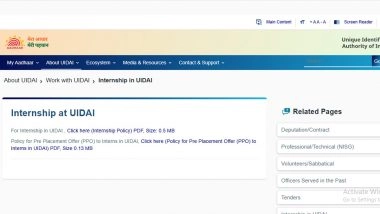 UIDAI Internship 2026: How To Apply for 28 Tech Roles in Bengaluru