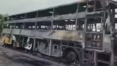 Karnataka Road Accident: 7 Killed, 2 Children Injured as Car Collides With Bus in Yadgiri