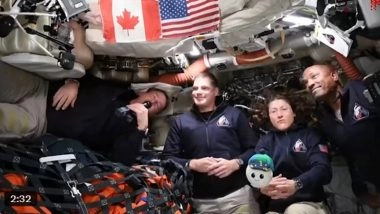 NASA Artemis II Mission: Orion Spacecraft Reaches Halfway to Moon, Crew Calls Journey &lsquo;Truly Awe-Inspiring&rsquo; (Watch Video)