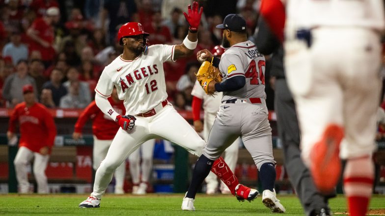 Brawl Breaks out Between Atlanta Pitcher Lopez and Angels DH Soler