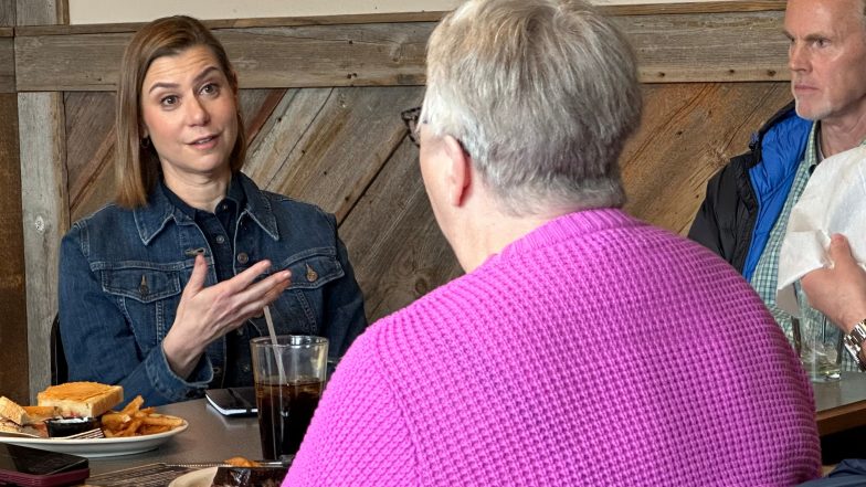 Sen. Elissa Slotkin Meets with Trump Voters in Iowa