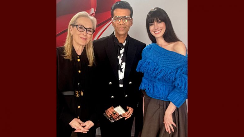 Karan Johar Meets ‘Gurus’ Meryl Streep and Anne Hathaway in Tokyo: Filmmaker Shares Heartfelt Post on ‘The Devil Wears Prada 2’ Set (View Post)